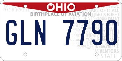 OH license plate GLN7790