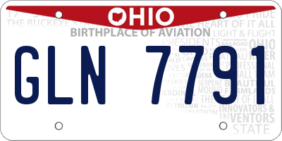 OH license plate GLN7791