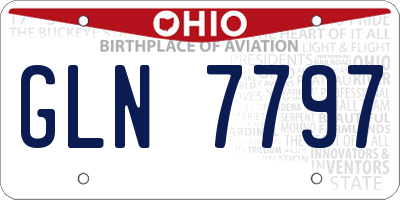OH license plate GLN7797