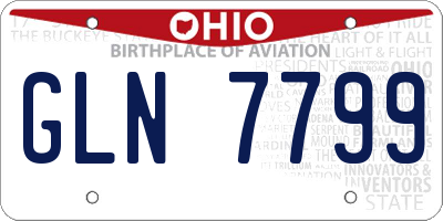 OH license plate GLN7799