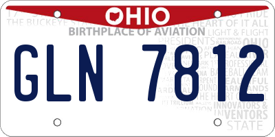 OH license plate GLN7812