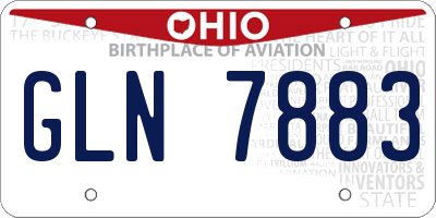 OH license plate GLN7883