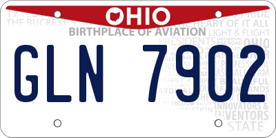 OH license plate GLN7902