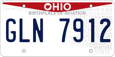 OH license plate GLN7912