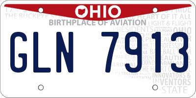 OH license plate GLN7913
