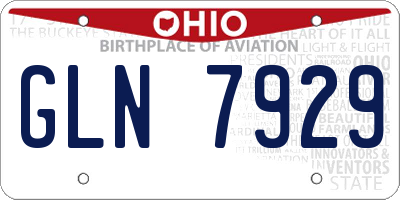 OH license plate GLN7929