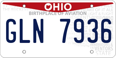 OH license plate GLN7936