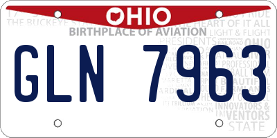 OH license plate GLN7963