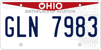 OH license plate GLN7983