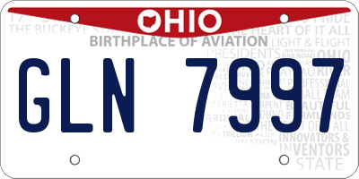OH license plate GLN7997