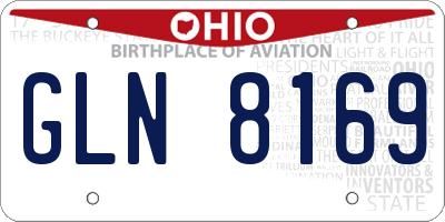 OH license plate GLN8169