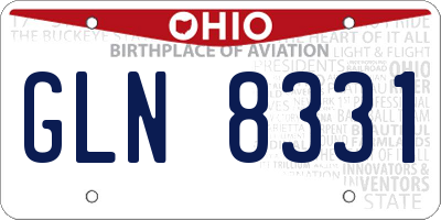 OH license plate GLN8331