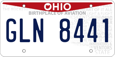 OH license plate GLN8441