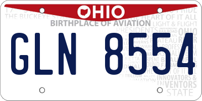 OH license plate GLN8554