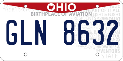 OH license plate GLN8632