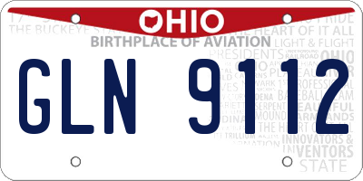 OH license plate GLN9112