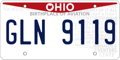 OH license plate GLN9119
