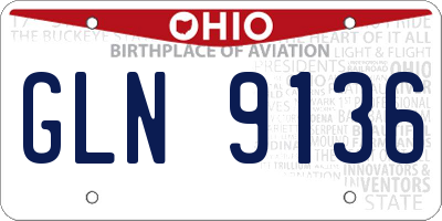 OH license plate GLN9136
