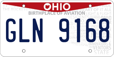 OH license plate GLN9168