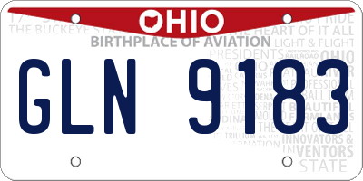 OH license plate GLN9183
