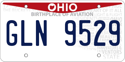 OH license plate GLN9529