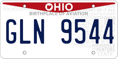 OH license plate GLN9544