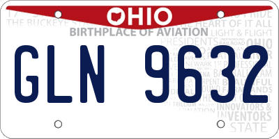 OH license plate GLN9632