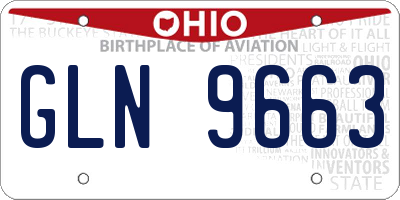 OH license plate GLN9663