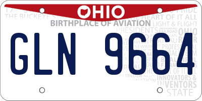 OH license plate GLN9664