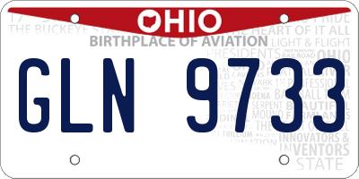 OH license plate GLN9733