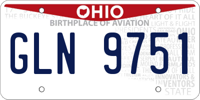 OH license plate GLN9751