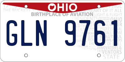 OH license plate GLN9761