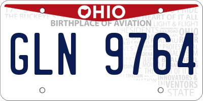 OH license plate GLN9764