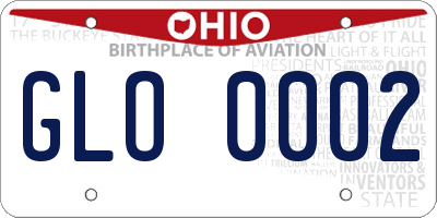 OH license plate GLO0002