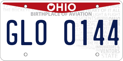 OH license plate GLO0144