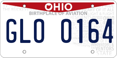 OH license plate GLO0164