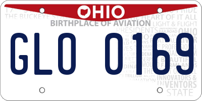 OH license plate GLO0169