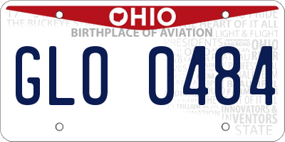 OH license plate GLO0484