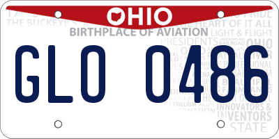 OH license plate GLO0486