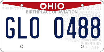 OH license plate GLO0488