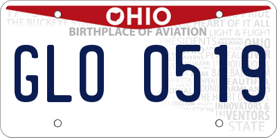 OH license plate GLO0519