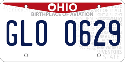 OH license plate GLO0629