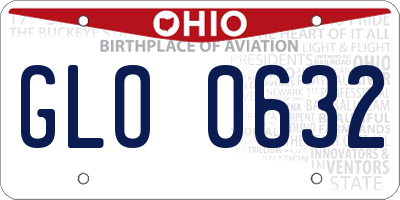 OH license plate GLO0632