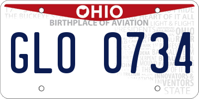 OH license plate GLO0734