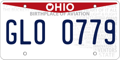 OH license plate GLO0779