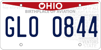 OH license plate GLO0844