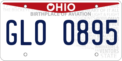 OH license plate GLO0895