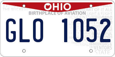OH license plate GLO1052