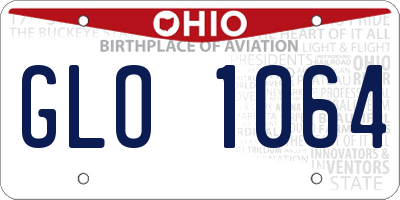 OH license plate GLO1064