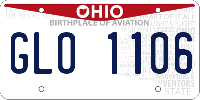 OH license plate GLO1106